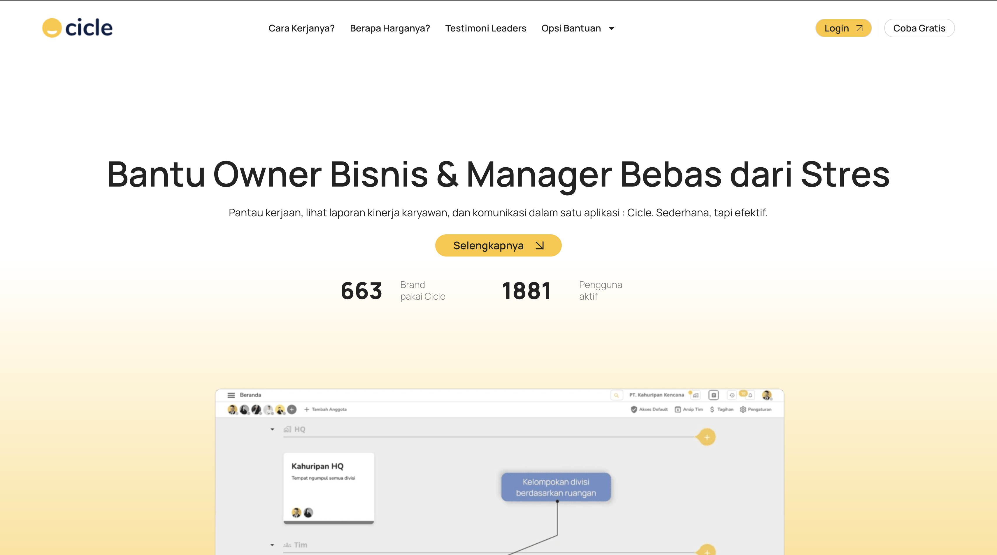 Cicle — aplikasi manajemen tim dan laporan karyawan untuk bisnis Indonesia